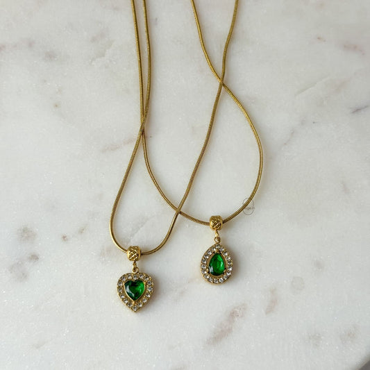 Green Stone Pendants