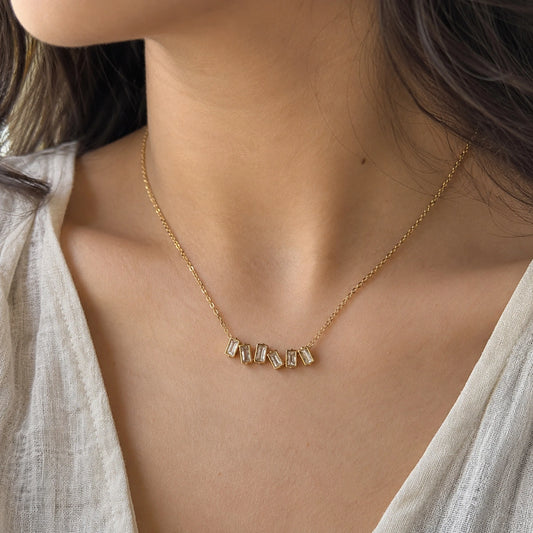 Taupe Dancing Necklace