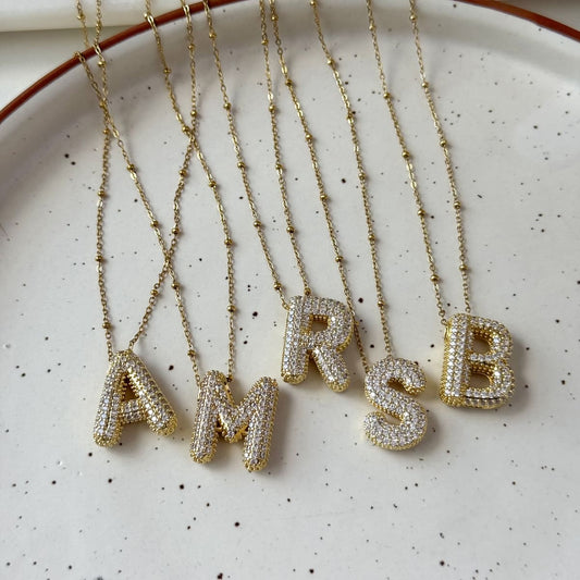 Stone Letter Necklaces