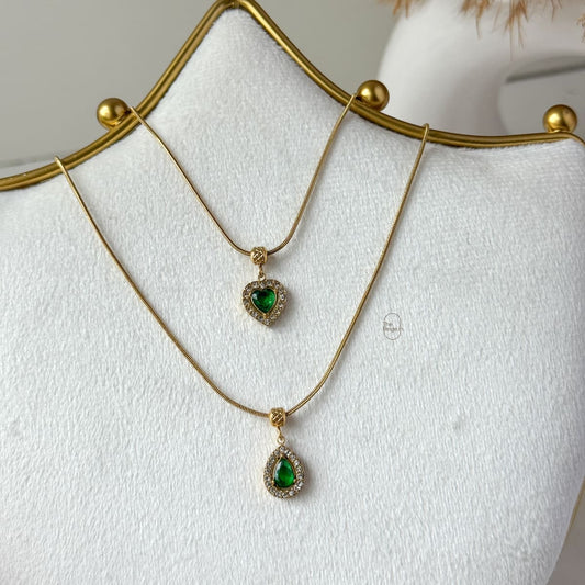 Green Stone Pendants