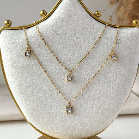Fikha White Layered Necklace