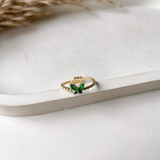 Emarald butterfly adjustable