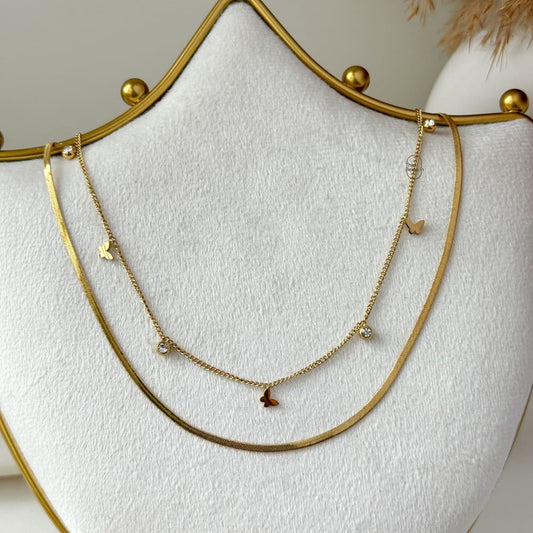 Double Layer Butterfly Charm