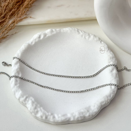 Silver Tennis Anklet