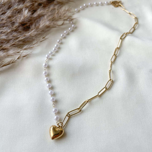 Pearl Heart Necklace