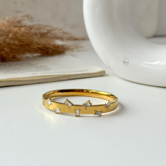 Seira White Stone Baby Bangle