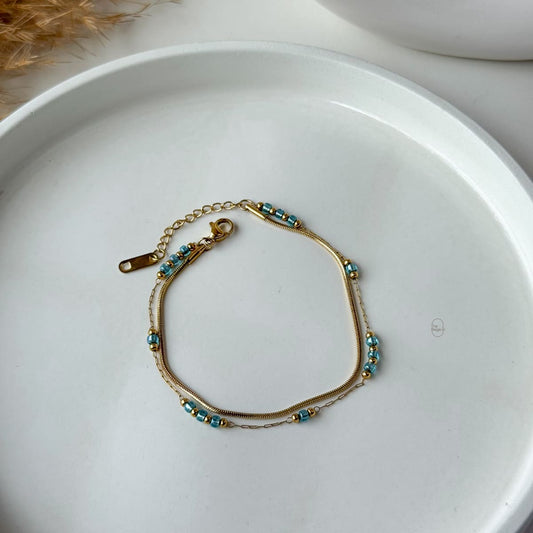 Blue Layered Bracelet