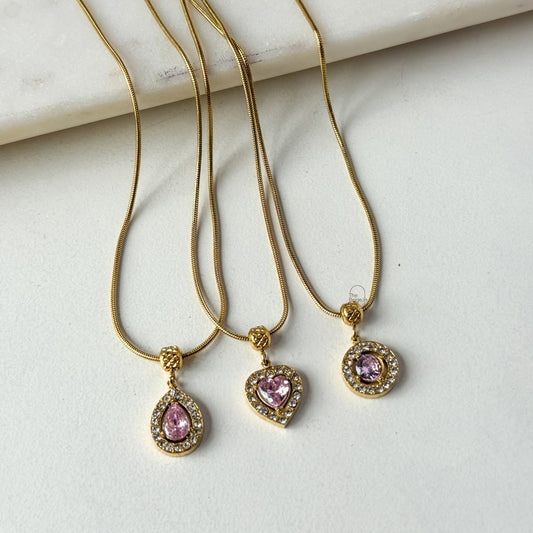 Pink Stone Pendants