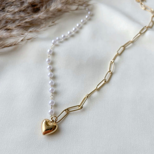 Pearl Heart Necklace