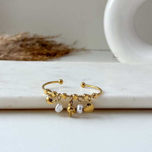 Pearl Charm Baby Bangle