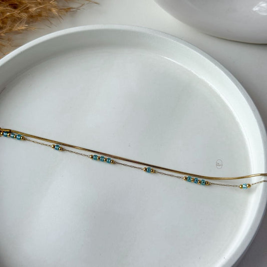 Blue Layered Bracelet