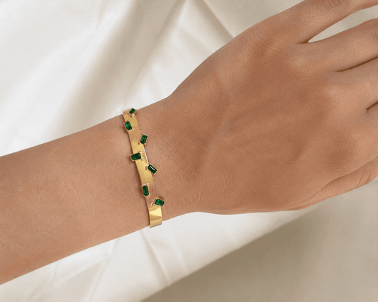Seira Green Stone Baby Bangle