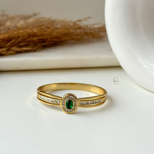 Zuari Green Stone Baby Bangle