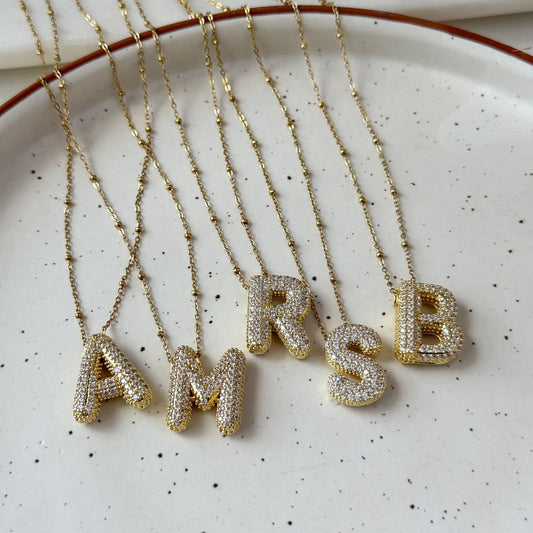 Stone Letter Necklaces