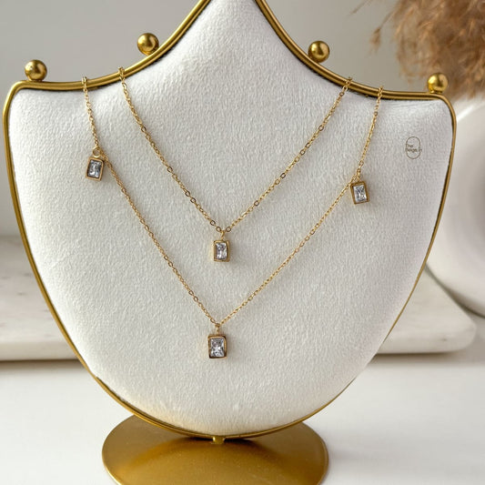 Fikha White Layered Necklace